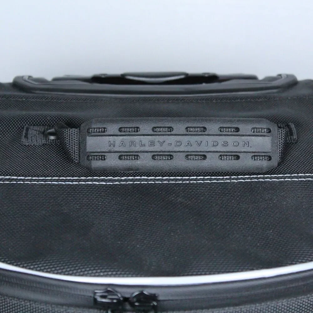 Harley Davidson Onyx Backseat Roller Luggage - Complete w/ Straps & Logo Cover